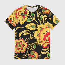 Мужская футболка 3D Хохлома