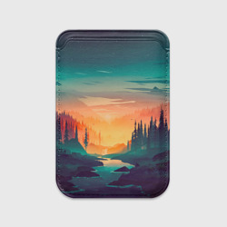 Картхолдер Magsafe магнитный Закат в лесу