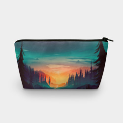 Косметичка 3D Закат в лесу