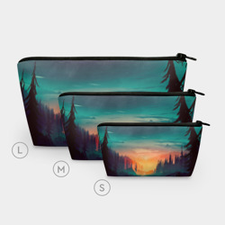 Косметичка 3D Закат в лесу - фото 2
