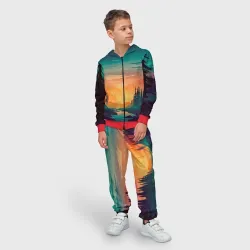 Детский костюм 3D Закат в лесу - фото 2