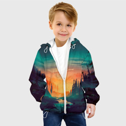Детская куртка 3D Закат в лесу - фото 2