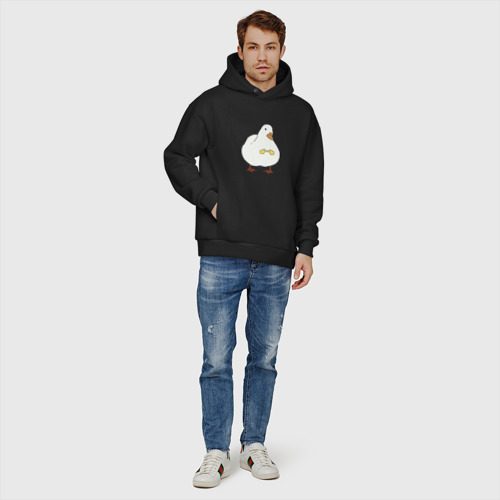 Мужское худи Oversize хлопок Shy duck, цвет черный - фото 6