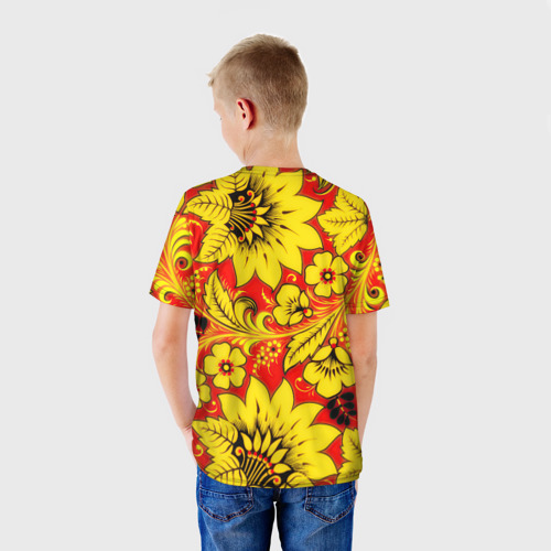 Детская футболка 3D Хохлома, цвет 3D печать - фото 4