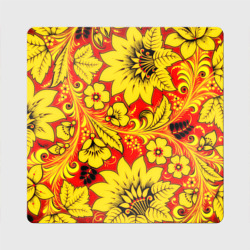 Магнит виниловый Квадрат Хохлома