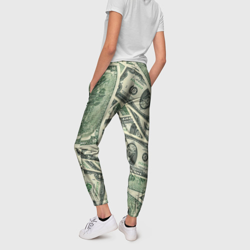 Женские брюки 3D Доллар, цвет 3D печать - фото 4