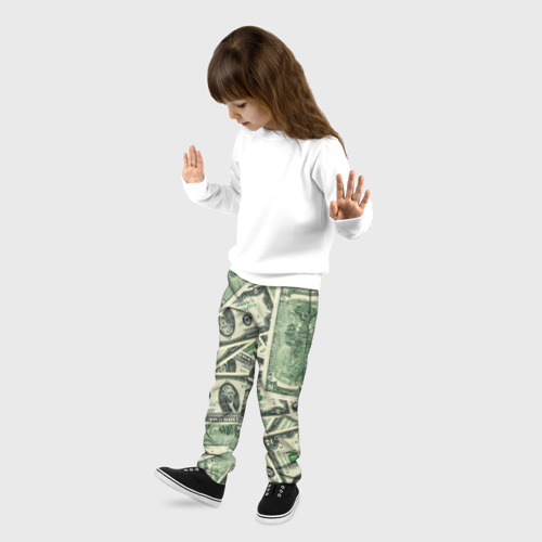 Детские брюки 3D Доллар, цвет 3D печать - фото 3