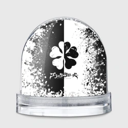 Игрушка Снежный шар Черный Клевер прямо разделенный фон
