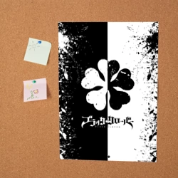 Постер Черный Клевер прямо разделенный фон - фото 2