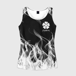 Женская майка 3D Black Clover on smoky background