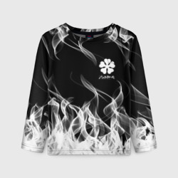 Детский лонгслив 3D Black Clover on smoky background