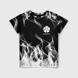 Детская футболка 3D Black Clover on smoky background