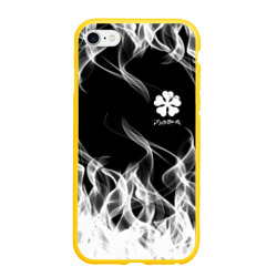 Чехол для iPhone 6/6S матовый Black Clover on smoky background