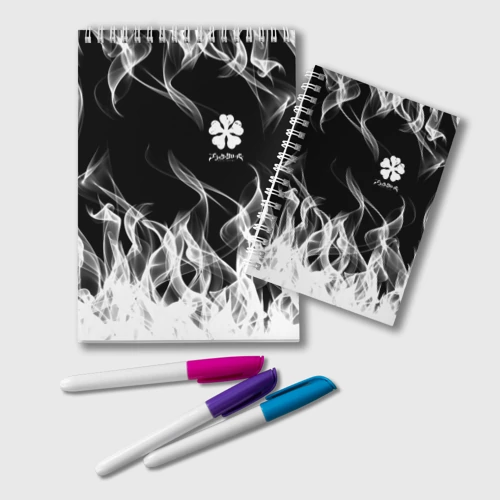 Блокнот Black Clover on smoky background