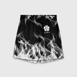 Детские спортивные шорты 3D Black Clover on smoky background