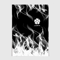 Постер Black Clover on smoky background