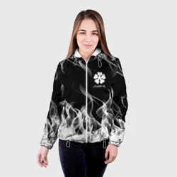 Женская куртка 3D Black Clover on smoky background - фото 2