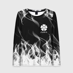 Женский лонгслив 3D Black Clover on smoky background