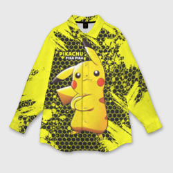 Женская рубашка oversize 3D Pikachu Pika Pika