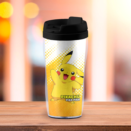 Термокружка-непроливайка Pikachu Pika-Pika, цвет черный - фото 3