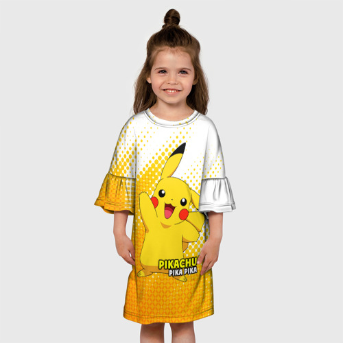 Детское платье 3D Pikachu Pika-Pika, цвет 3D печать - фото 4