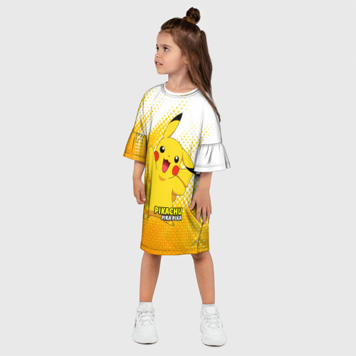 Детское платье 3D Pikachu Pika-Pika, цвет 3D печать - фото 3