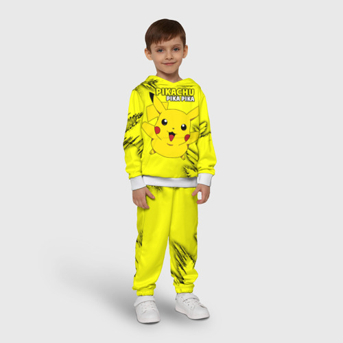 Детский костюм с толстовкой с принтом Pikachu Pika Pika, фото на моделе #1