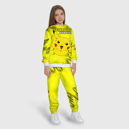 Детский костюм с толстовкой с принтом Pikachu Pika Pika, вид сбоку #3