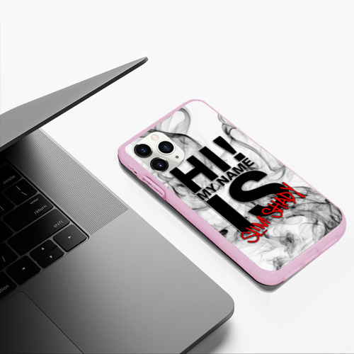 Чехол для iPhone 11 Pro Max матовый Eminem, цвет розовый - фото 5