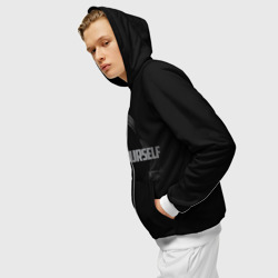Толстовка с принтом Eminem для мужчины, вид на модели спереди №3. Цвет основы: белый