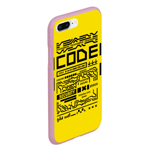 Чехол для iPhone 7Plus/8 Plus матовый Код,программирование,code, цвет розовый - фото 3