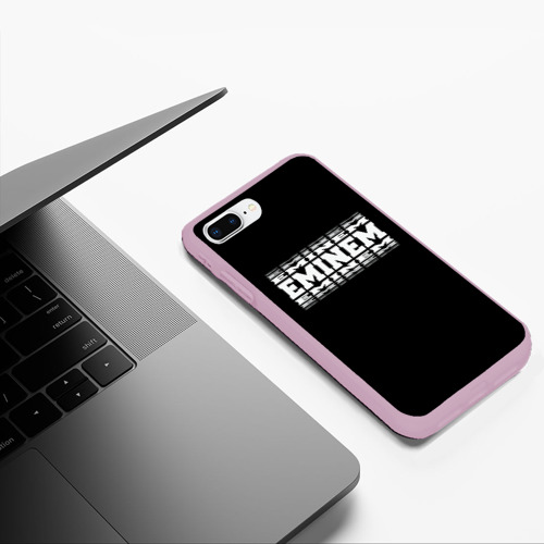 Чехол для iPhone 7Plus/8 Plus матовый EMINEM, цвет розовый - фото 5
