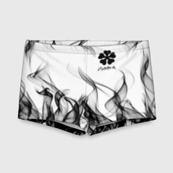 Детские купальные плавки 3D Черный Клевер объятый огнем