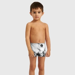 Детские купальные плавки 3D Черный Клевер объятый огнем - фото 2