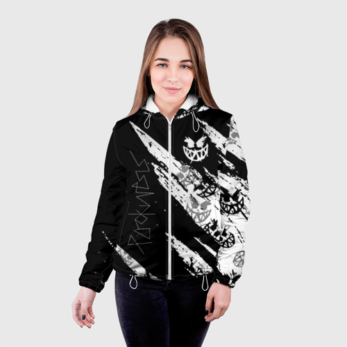 Женская куртка 3D Pyrokinesis, цвет белый - фото 3