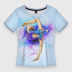 Женская футболка 3D Slim Художественная гимнастика