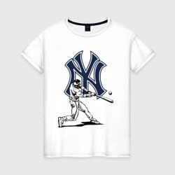 Женская футболка хлопок New York Yankees - baseball team
