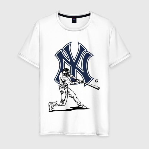 Мужская футболка из хлопка с принтом New York Yankees - baseball team, вид спереди №1