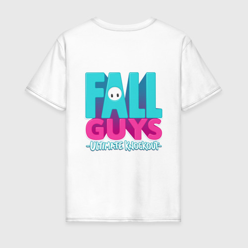 Мужская футболка хлопок FALL GUYS (2 СТОРОНЫ), цвет белый - фото 2