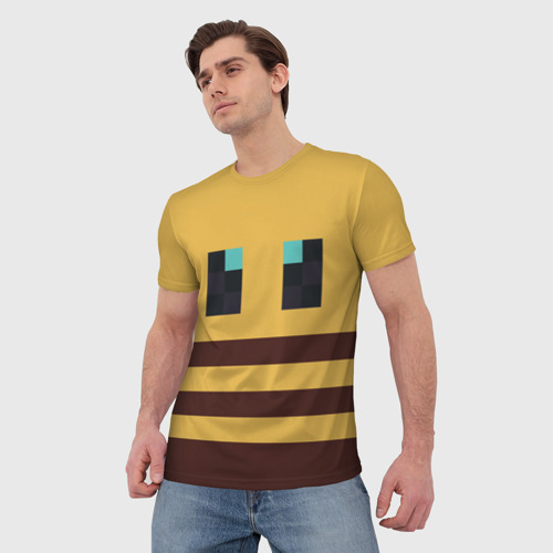 Мужская футболка 3D Minecraft Bee, цвет 3D печать - фото 3