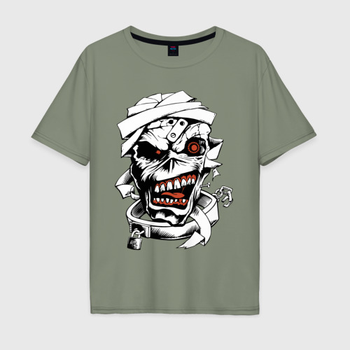 Мужская футболка хлопок Oversize с принтом Horror, вид спереди #2