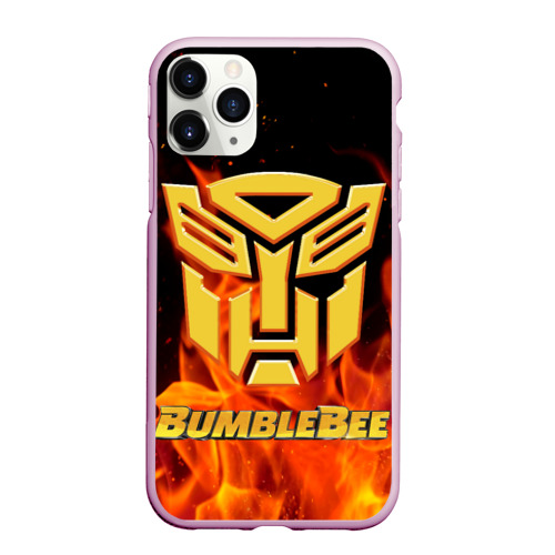 Чехол для iPhone 11 Pro Max матовый Bumblebee., цвет розовый