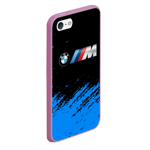 Чехол для iPhone 5/5S матовый BMW., цвет розовый - фото 3