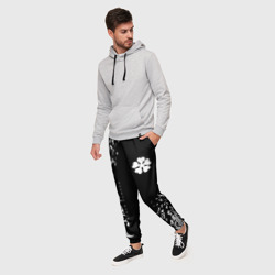 Мужские брюки 3D Клевер с диагональной черной полосой - фото 2