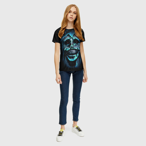 Женская футболка 3D с принтом SL Statue of God, вид сбоку #3
