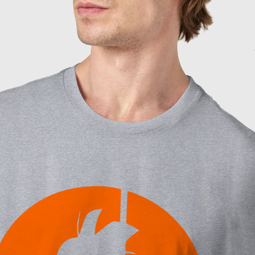Мужская футболка хлопок Силуэт Гоку, цвет меланж - фото 6