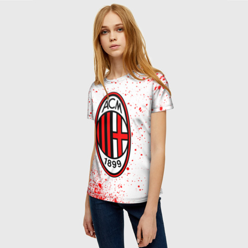 Женская футболка 3D AC MILAN / МИЛАН - фото 3