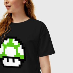 Женская футболка хлопок Oversize Гриб Марио - фото 2