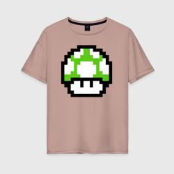 Женская футболка хлопок Oversize Гриб Марио