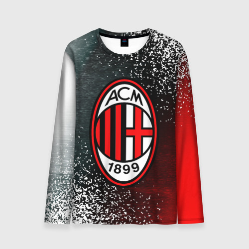 Мужской лонгслив 3D AC Milan Милан, цвет 3D печать